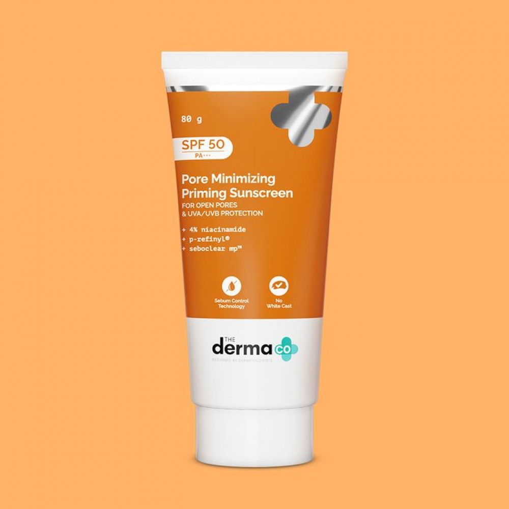 The Derma Co Pore Minimizing Priming Sunscreen SPF 50 PA+++, 80g